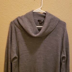 Gray turtleneck/cowlneck sweater